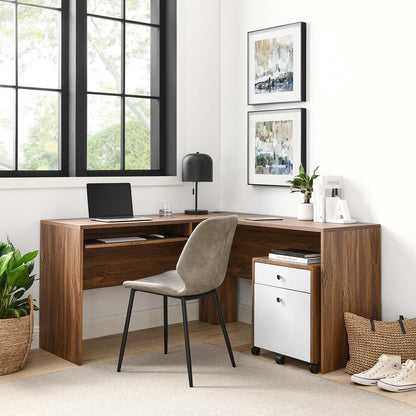 Transmit Wood Desk and File Cabinet Set By HouseBean