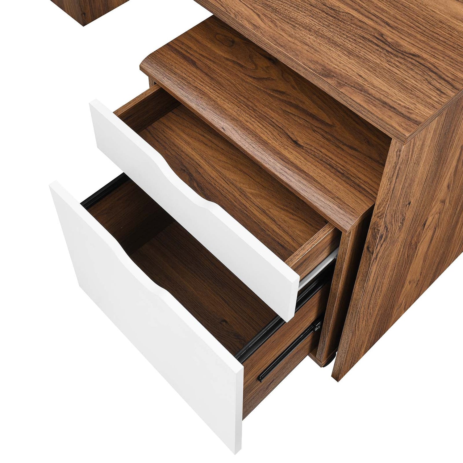 Envision Wood Desk and File Cabinet Set By HouseBean