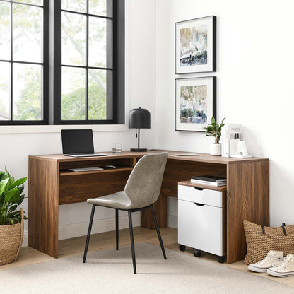 Envision Wood Desk and File Cabinet Set By HouseBean