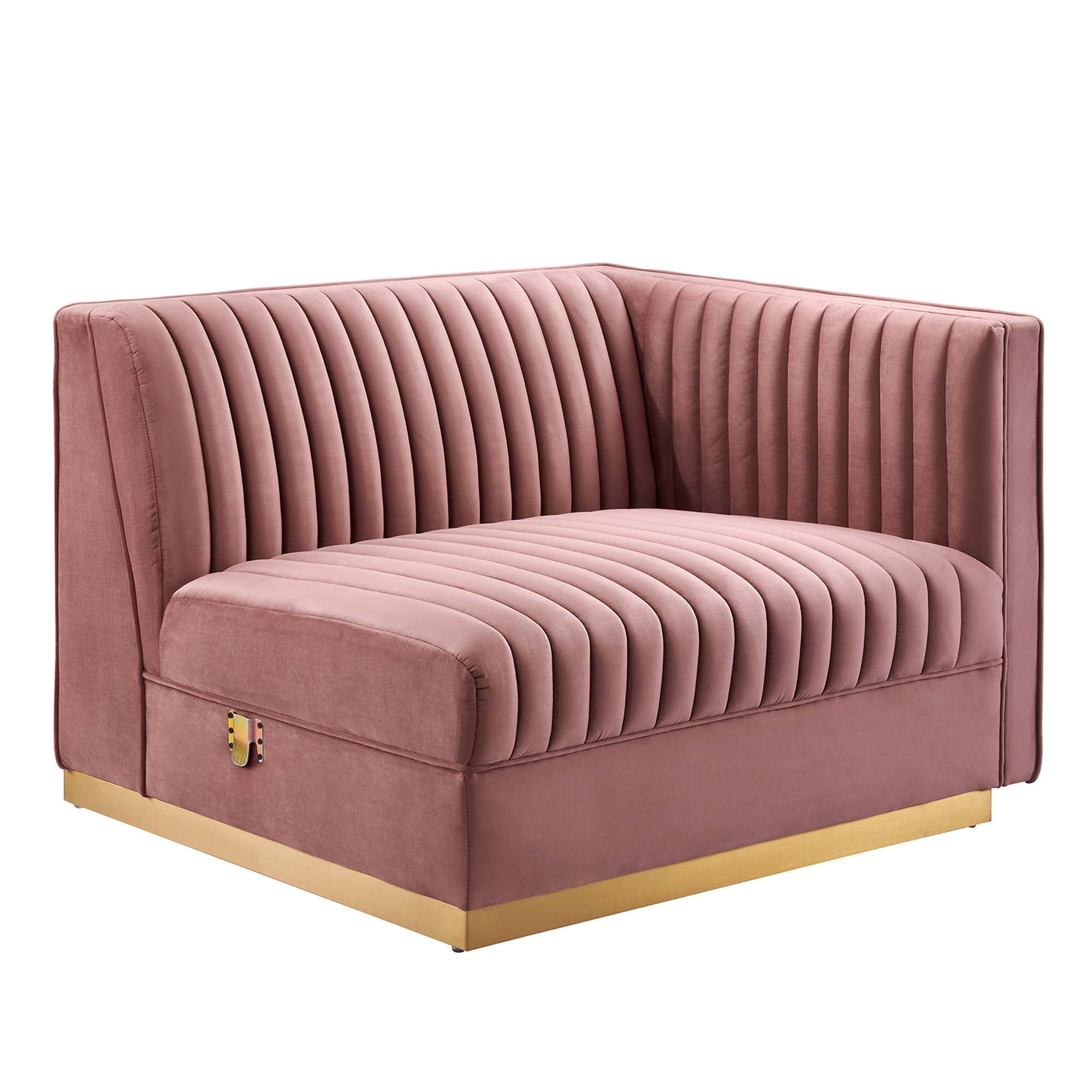 Sanguine Channel Tufted Performance Velvet 	Modular Sectional Sofa Loveseat by Modway