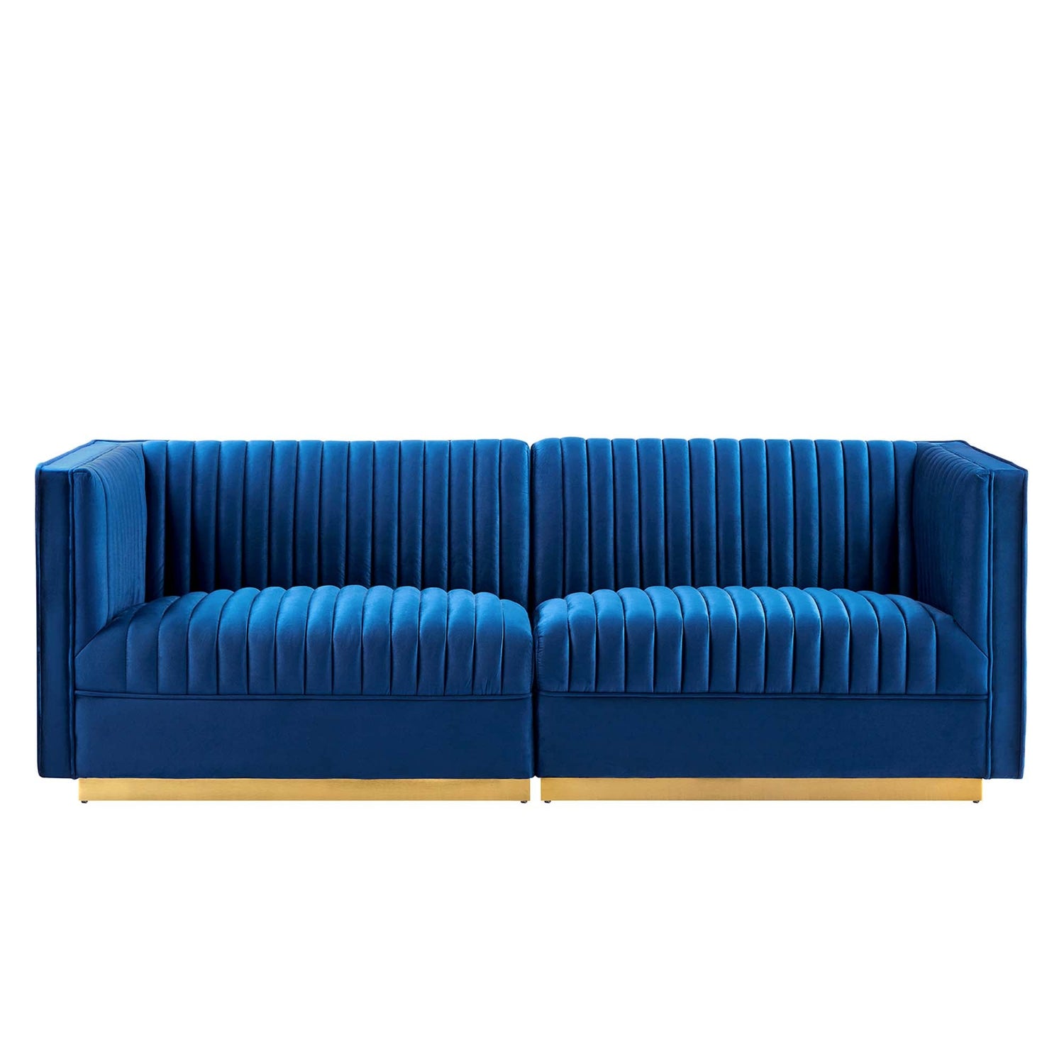 Sanguine Channel Tufted Performance Velvet 	Modular Sectional Sofa Loveseat by Modway