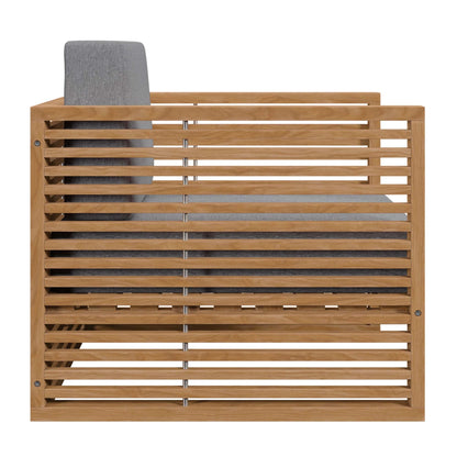 Carlsbad 	3-Piece Teak Wood Outdoor Patio Outdoor Patio Set by Modway