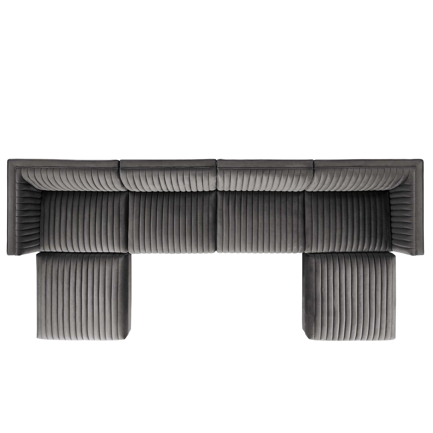 Sanguine Channel Tufted Performance Velvet 6-Piece Modular Sectional Sofa by Modway