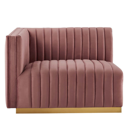 Conjure Channel Tufted Performance Velvet Loveseat By HouseBean