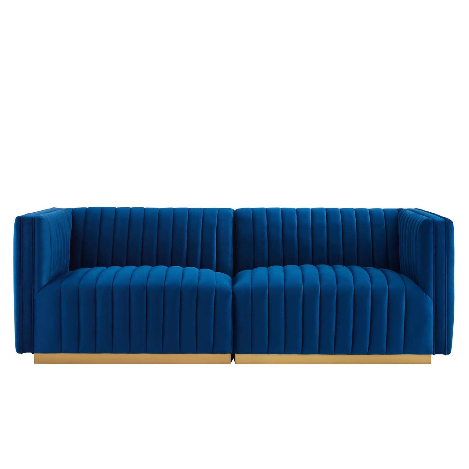 Conjure Channel Tufted Performance Velvet Loveseat By HouseBean