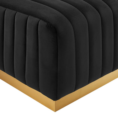 Conjure 4-Piece Channel Tufted Performance Velvet Sectional by Modway