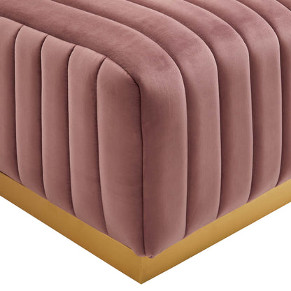 Conjure 4-Piece Channel Tufted Performance Velvet Sectional by Modway