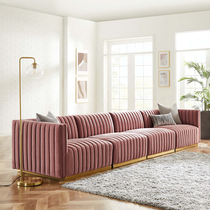 Conjure Channel Tufted Performance Velvet 4-Piece Sofa by Modway