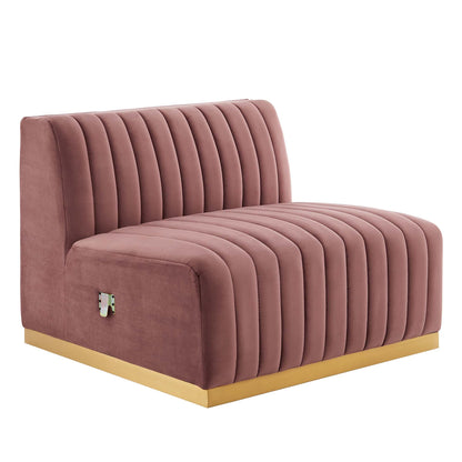 Conjure Channel Tufted Performance Velvet 5-Piece Sectional by Modway