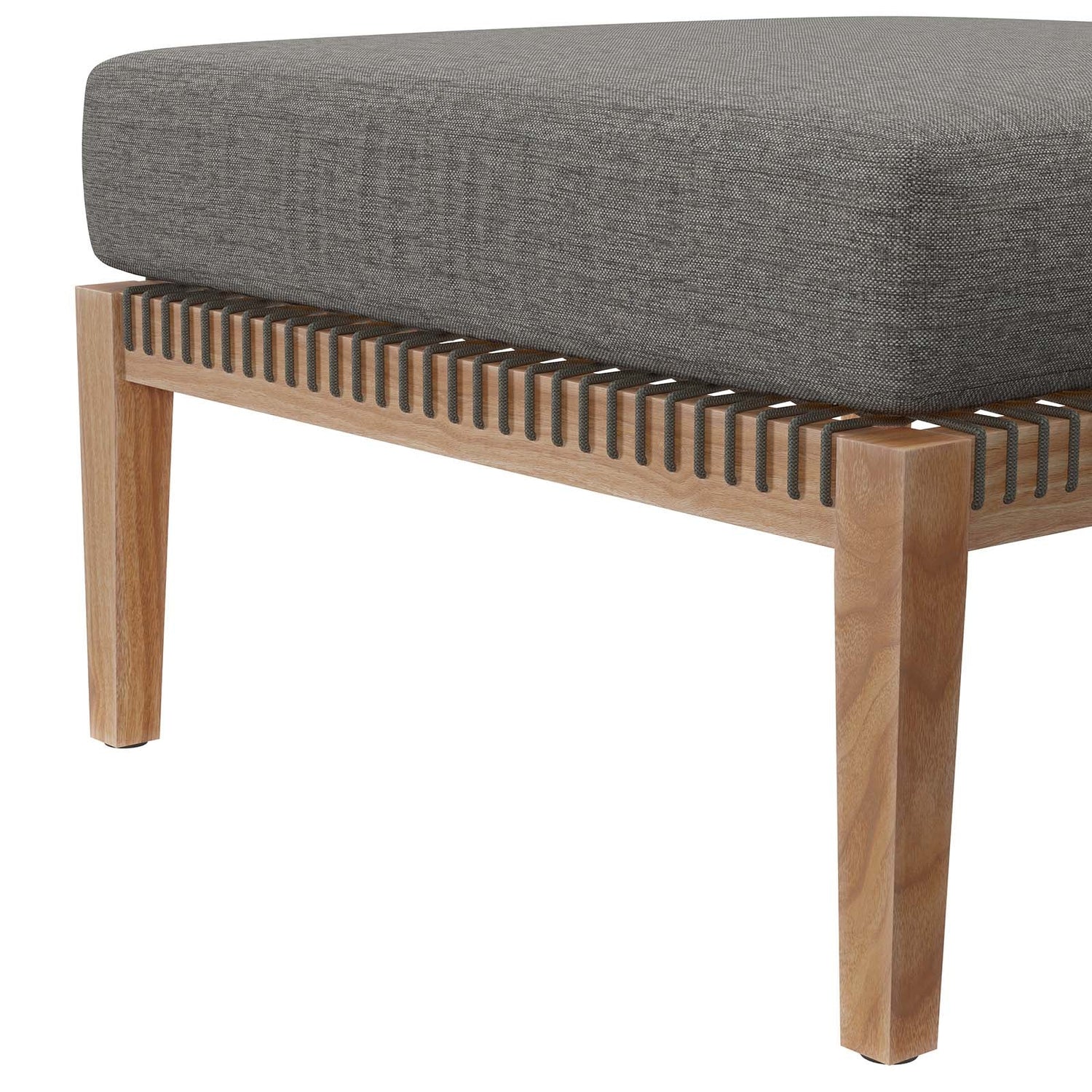 Clearwater Outdoor Patio Teak Wood Ottoman By HouseBean