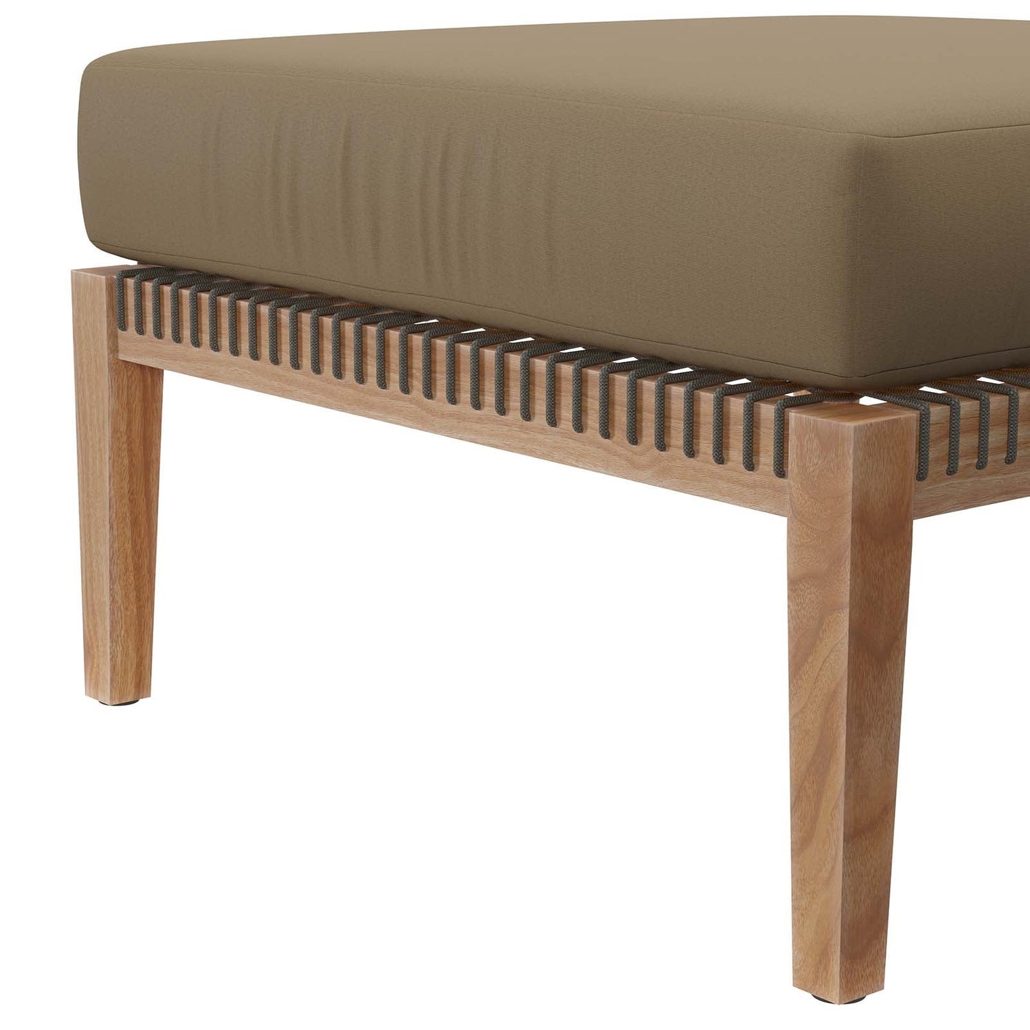 Clearwater Outdoor Patio Teak Wood Ottoman By HouseBean