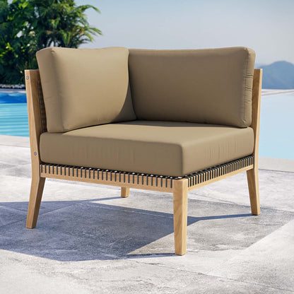 Clearwater Outdoor Patio Teak Wood Corner Chair By HouseBean