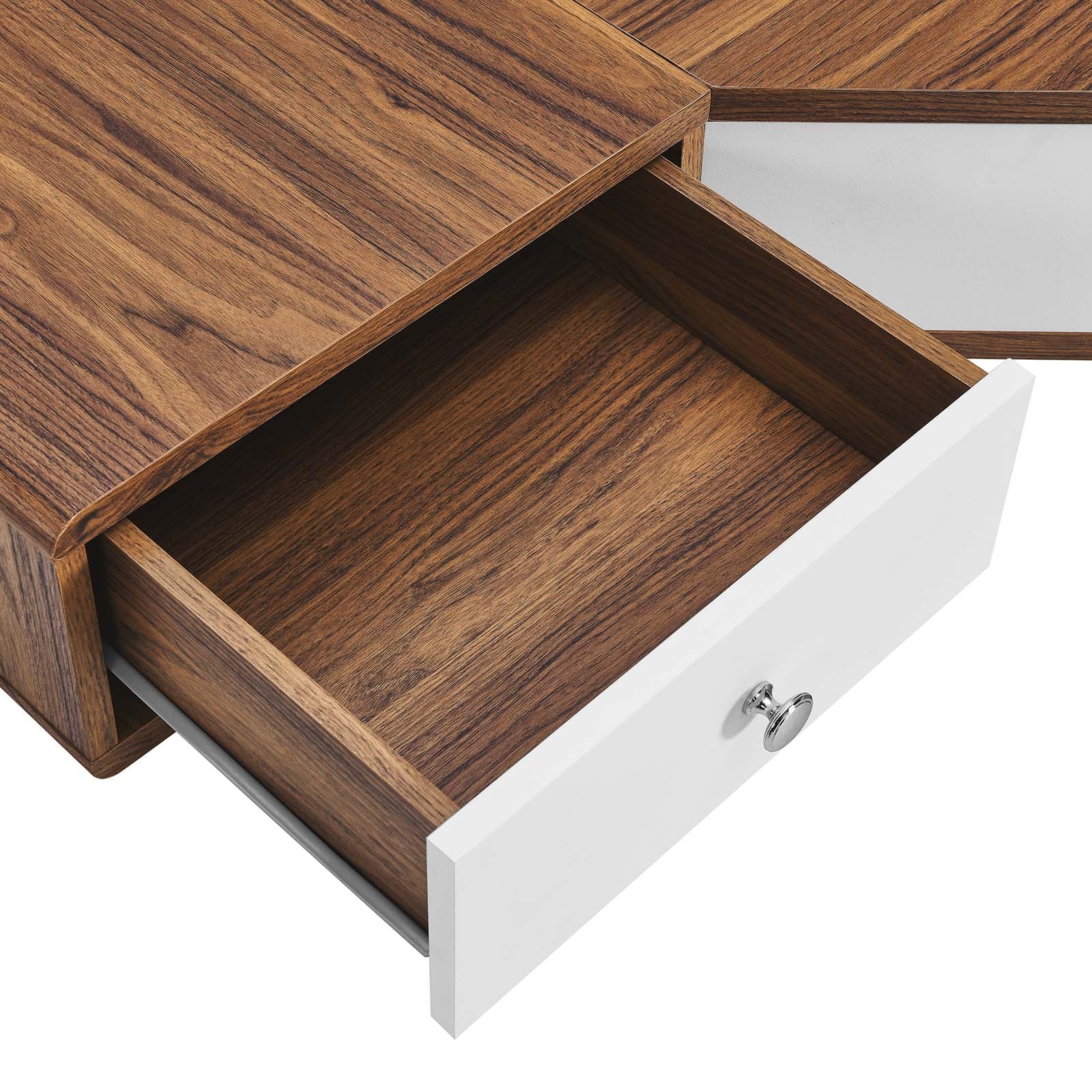 Transmit 47&quot; Wall Mount Corner Walnut Office Desk By HouseBean