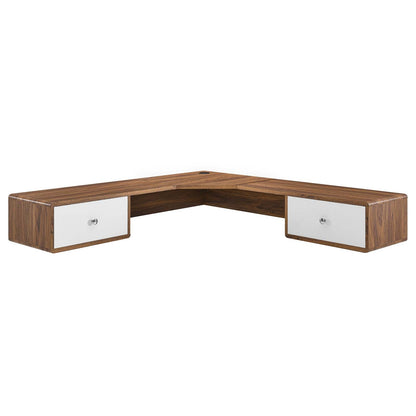 Transmit 55&quot; Wall Mount Corner Wood Office Desk By HouseBean