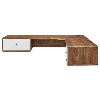 Transmit 55&quot; Wall Mount Corner Wood Office Desk By HouseBean