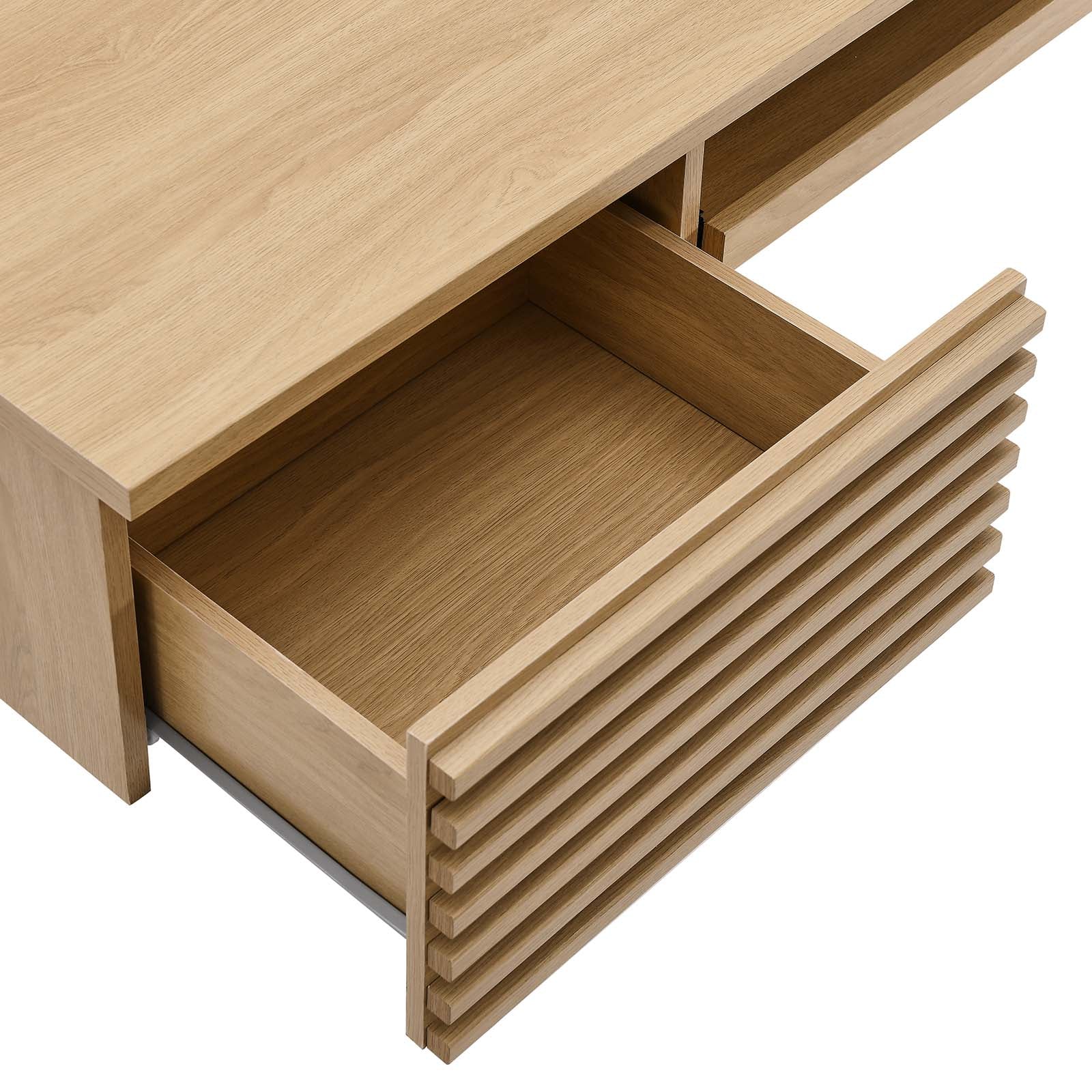 Render Wall Mount Wood Office Desk By HouseBean