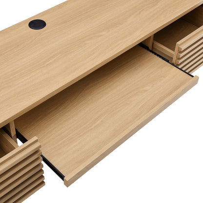 Render Wall Mount Wood Office Desk By HouseBean