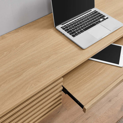 Render Wall Mount Wood Office Desk By HouseBean