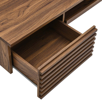 Render Wall Mount Wood Office Desk By HouseBean