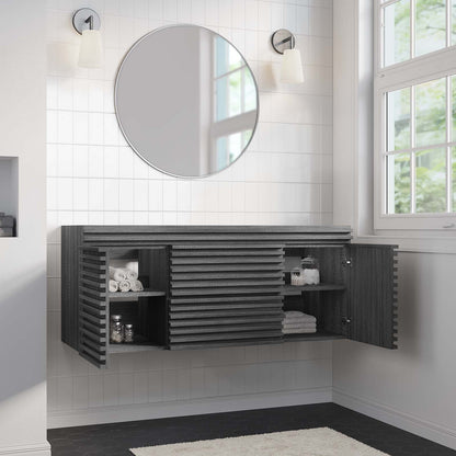 Render 48&quot; Single Sink Compatible (Not Included) Bathroom Vanity Cabinet By HouseBean