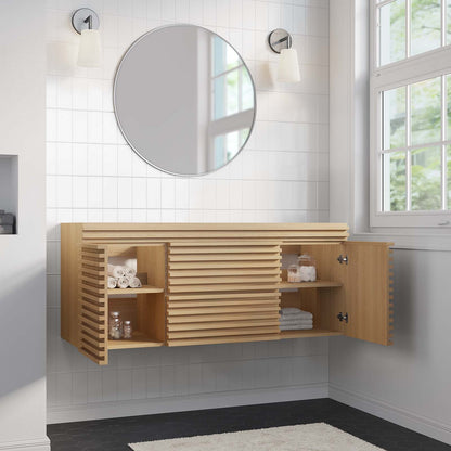 Render 48&quot; Single Sink Compatible (Not Included) Bathroom Vanity Cabinet By HouseBean