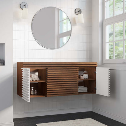 Render 48&quot; Single Sink Compatible (Not Included) Bathroom Vanity Cabinet By HouseBean