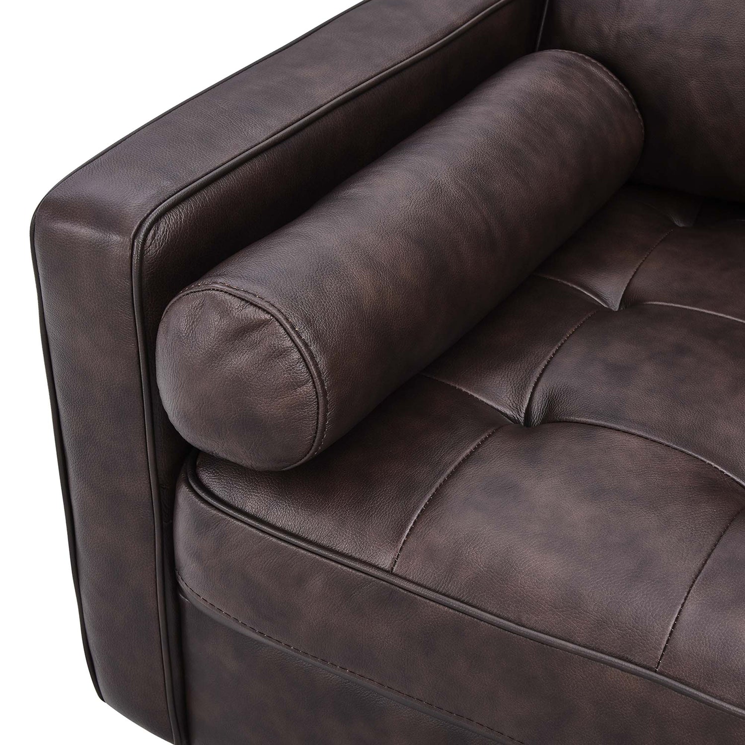 Valour 88&quot; Leather Sofa by Modway