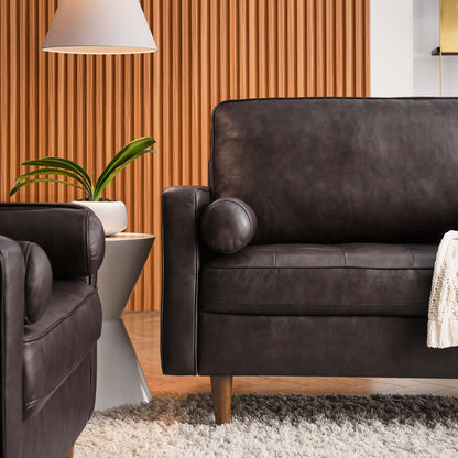 Valour 88&quot; Leather Sofa by Modway