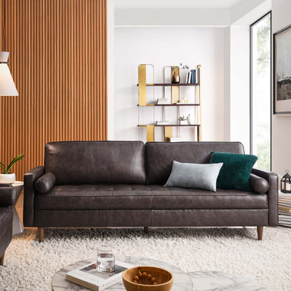 Valour 88&quot; Leather Sofa by Modway