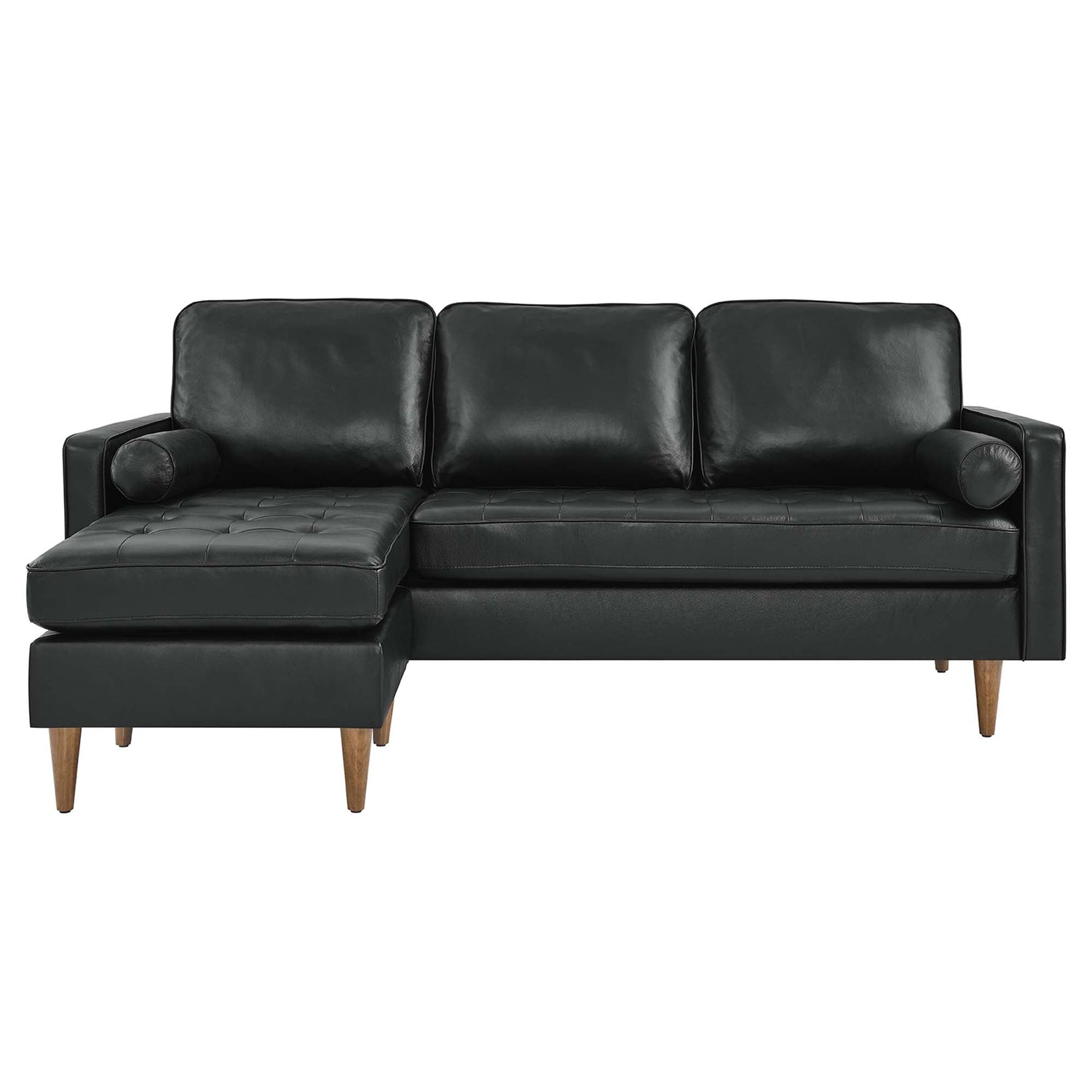 Valour 78&quot; Leather Apartment Sectional Sofa by Modway