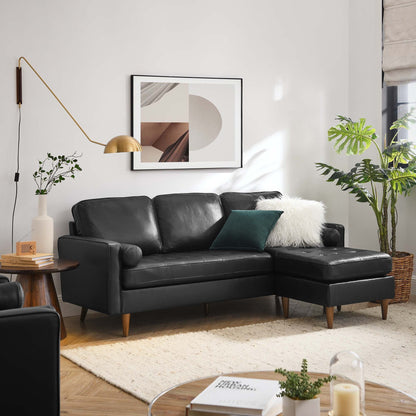 Valour 78&quot; Leather Apartment Sectional Sofa by Modway