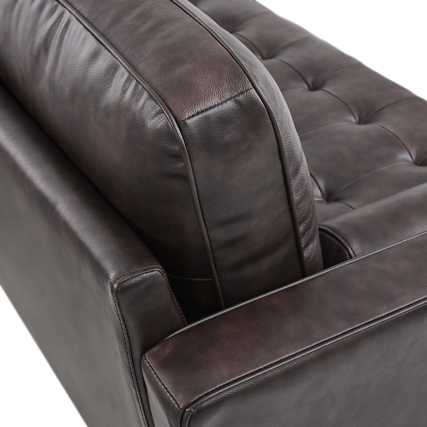 Valour 78&quot; Leather Apartment Sectional Sofa by Modway