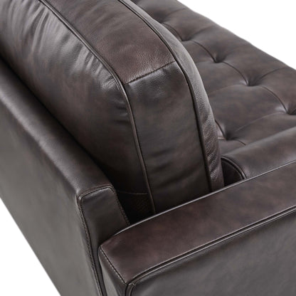 Valour 78&quot; Leather Apartment Sectional Sofa by Modway