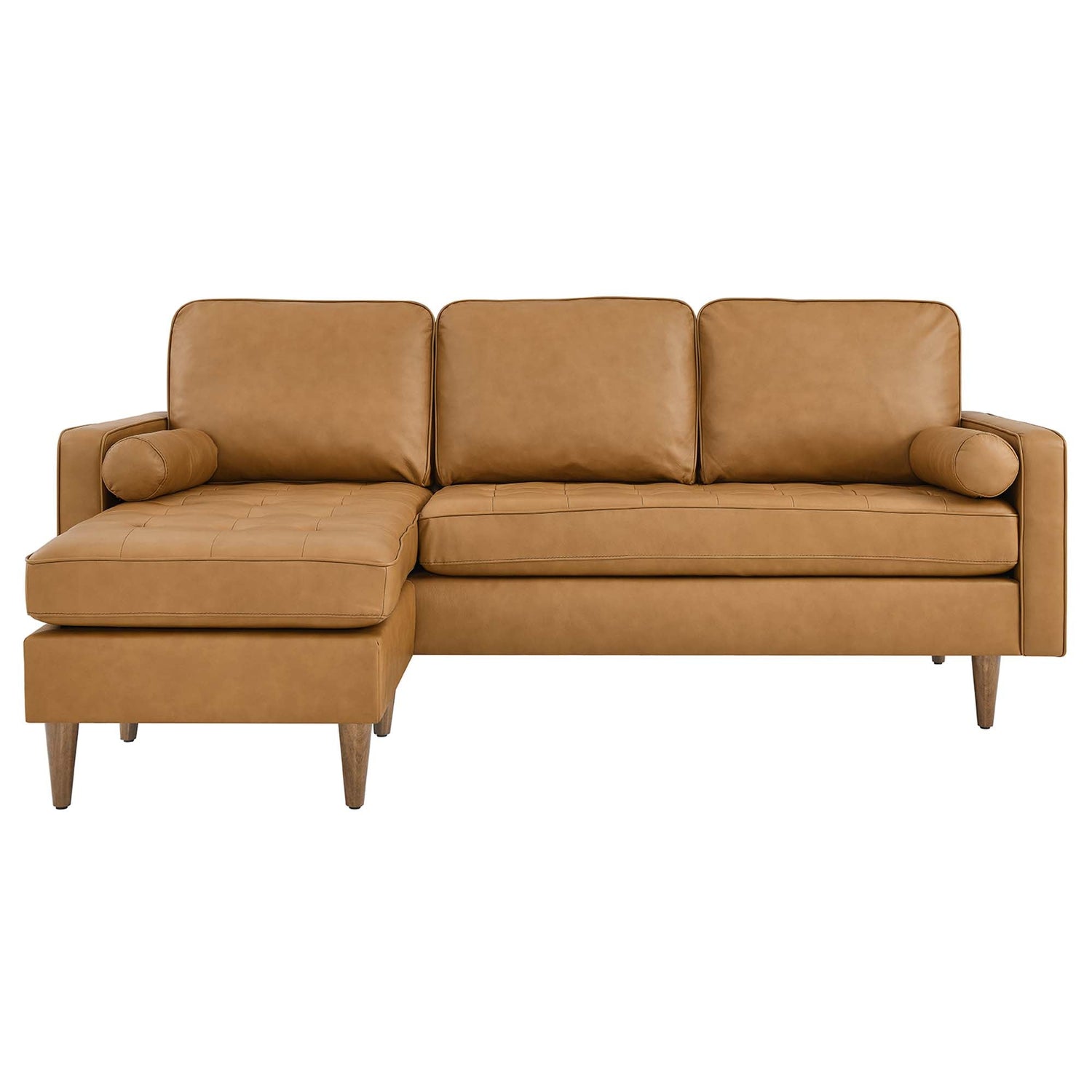 Valour 78&quot; Leather Apartment Sectional Sofa by Modway