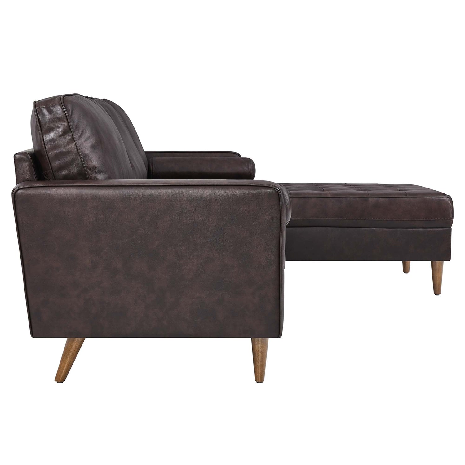 Valour 98&quot; Leather Sectional Sofa by Modway