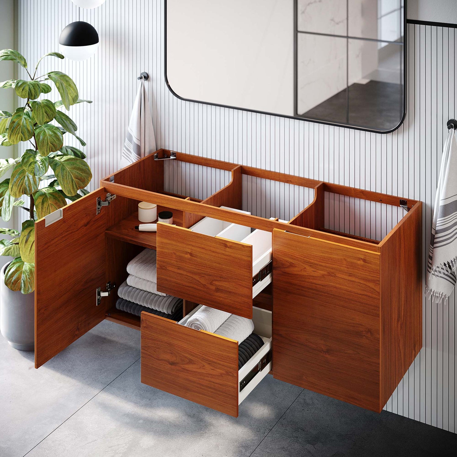 Scenic Wall-Mount Bathroom Cabinet Basin Not Included by Modway