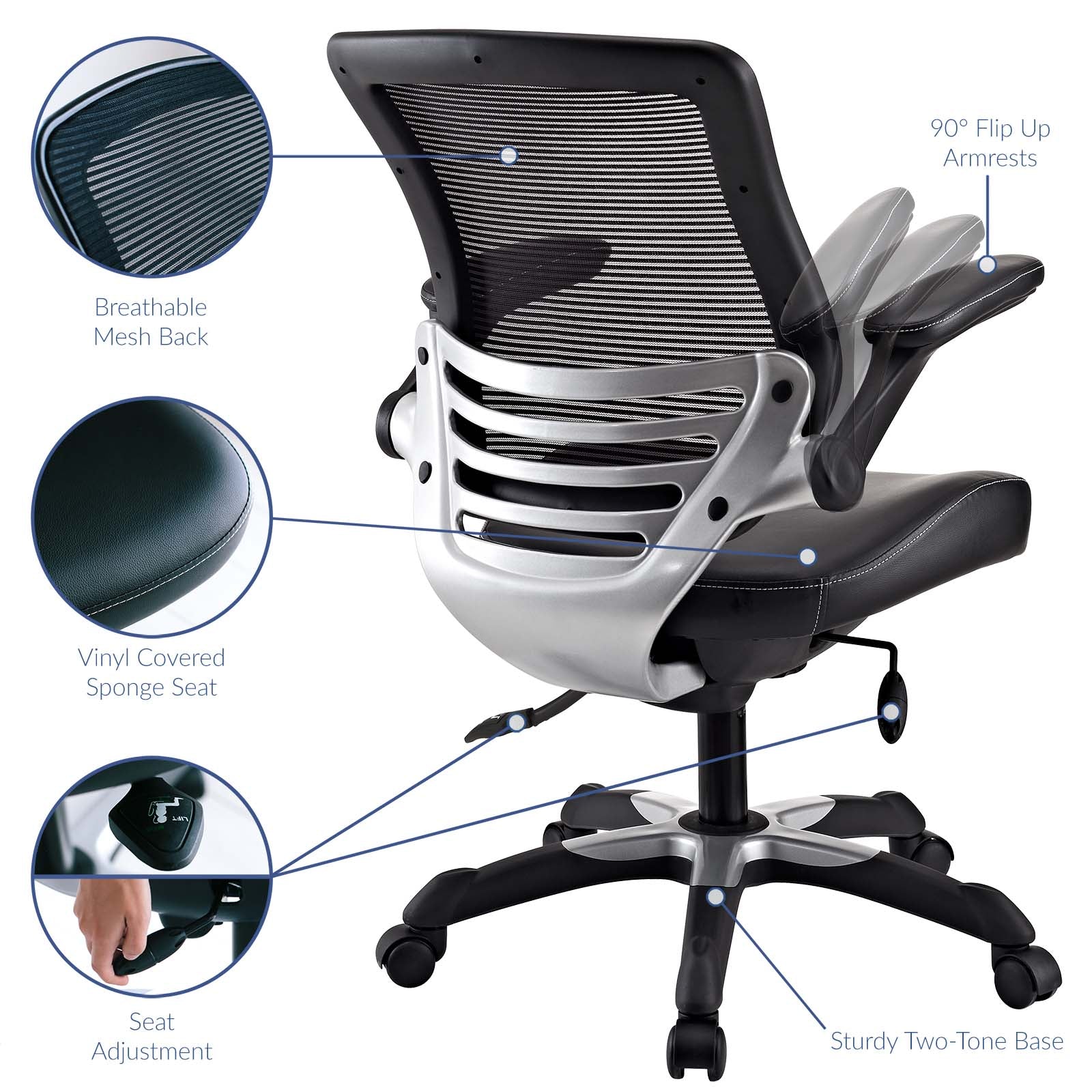 Edge Vinyl Office Chair By HouseBean