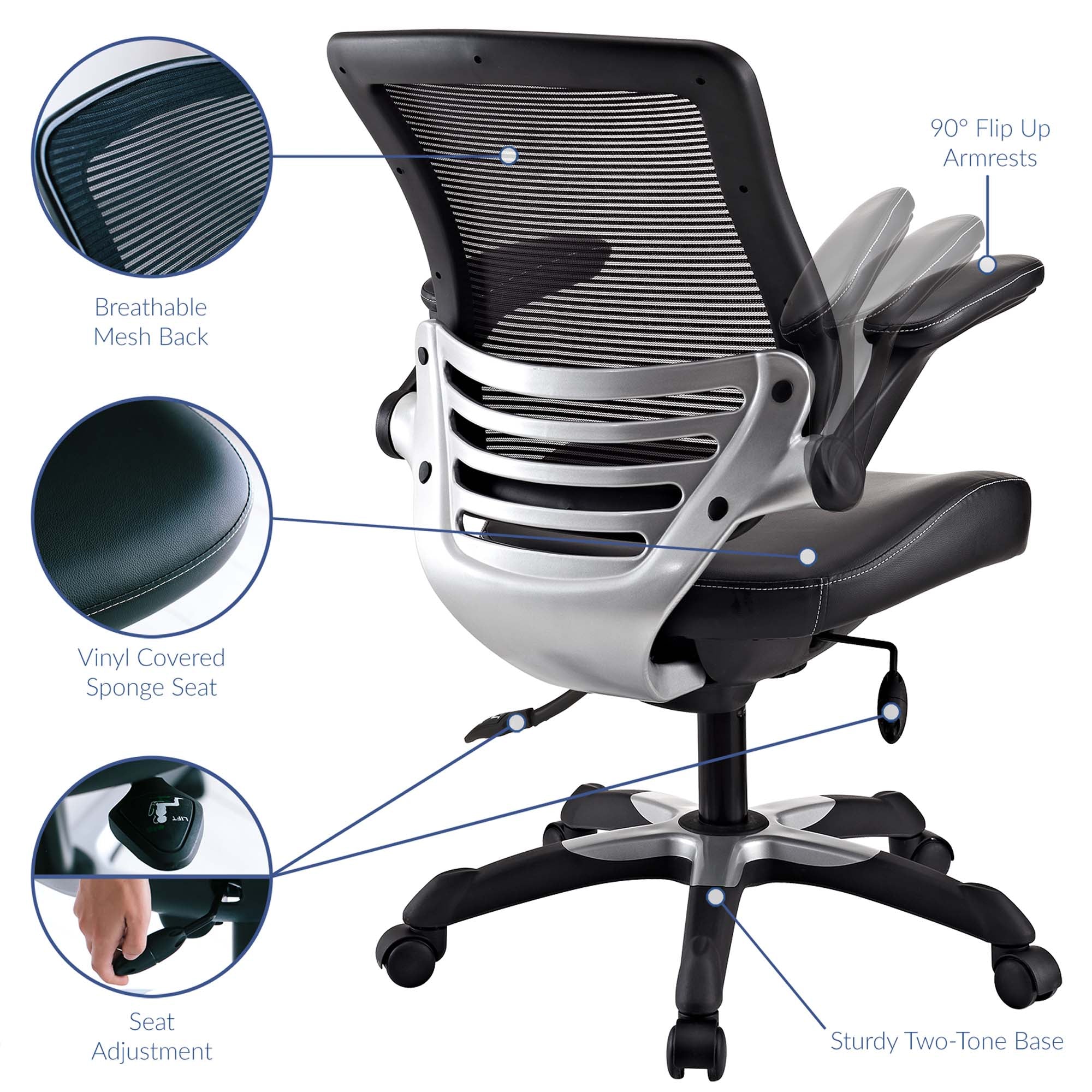 Edge Vinyl Office Chair by Modway