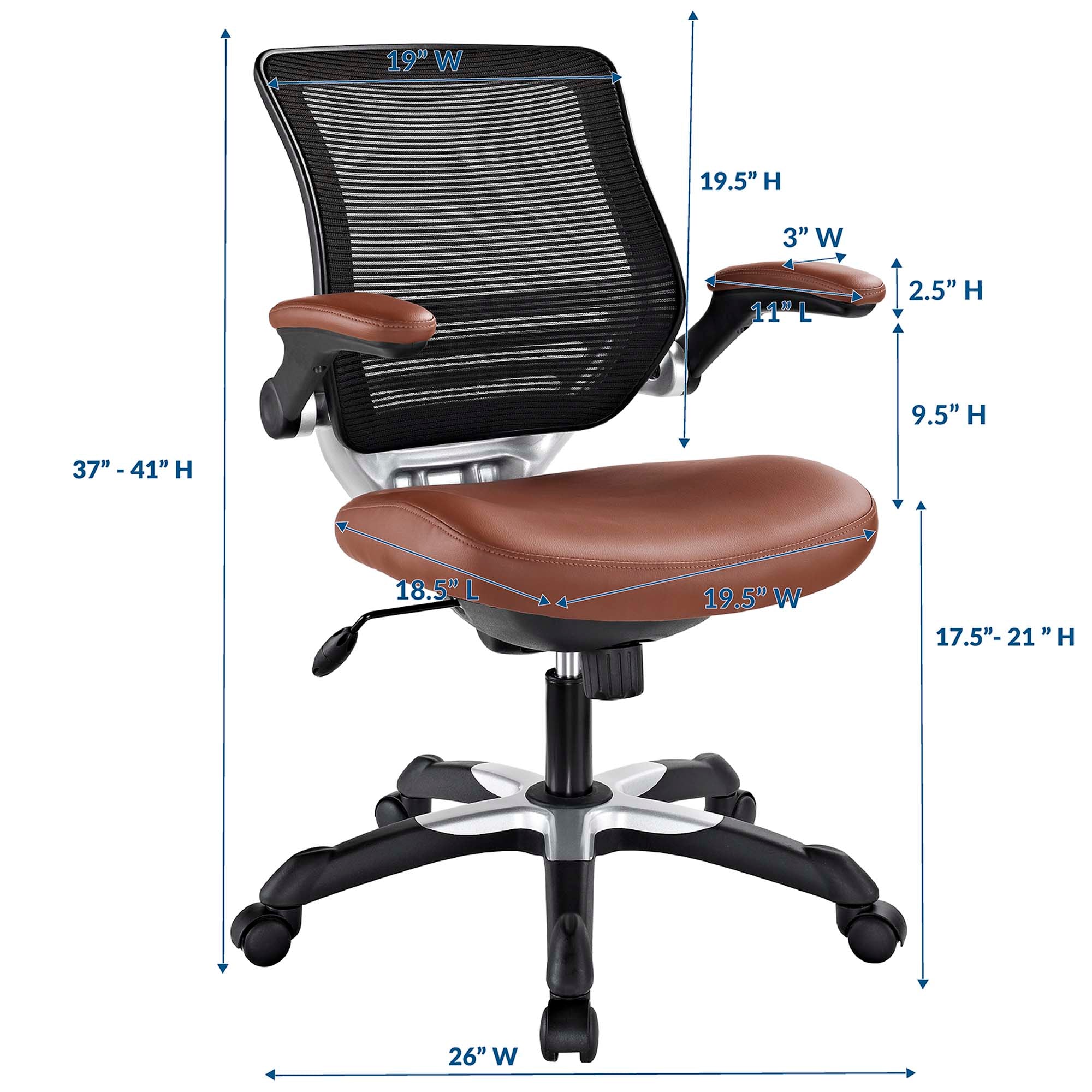 Edge Vinyl Office Chair by Modway