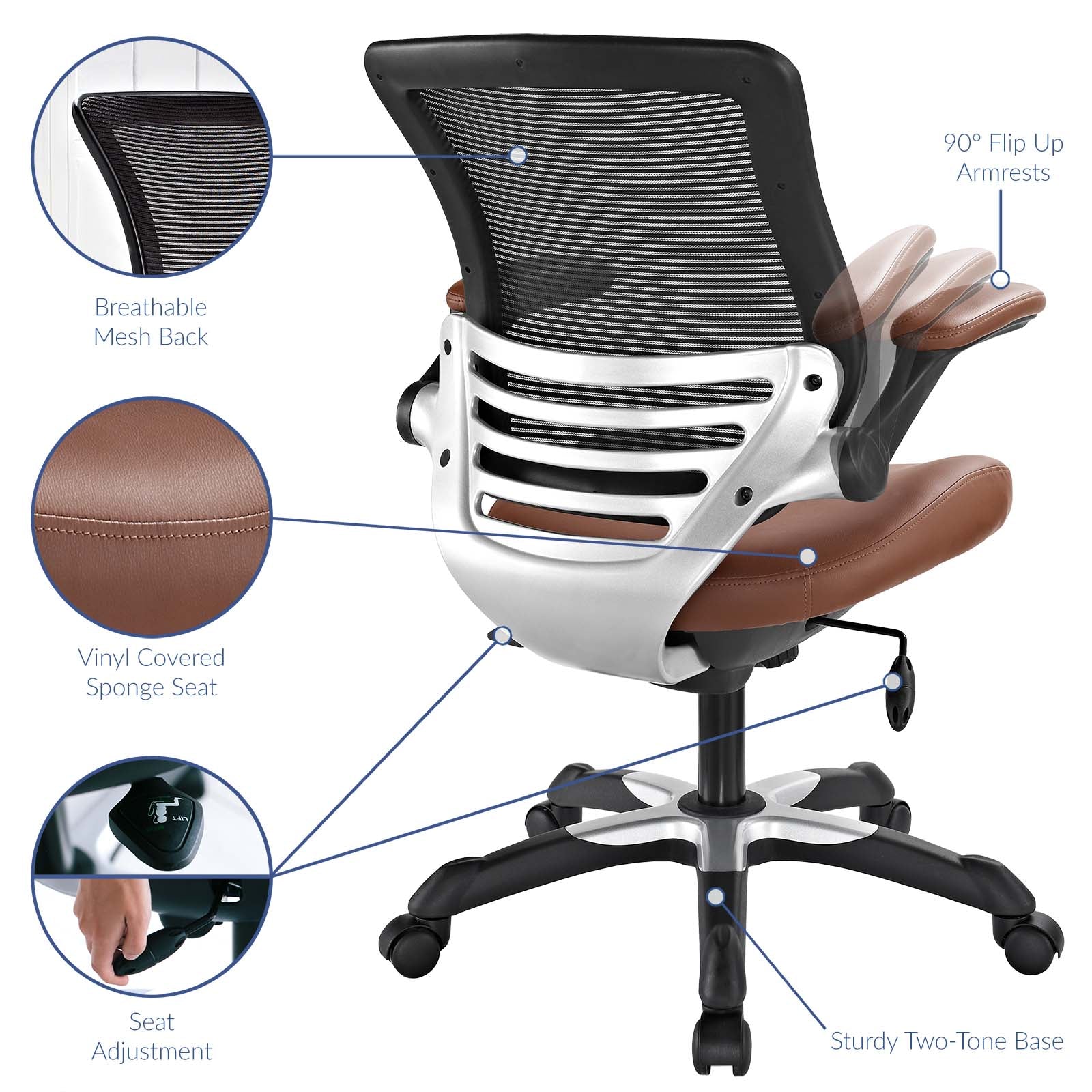 Edge Vinyl Office Chair By HouseBean