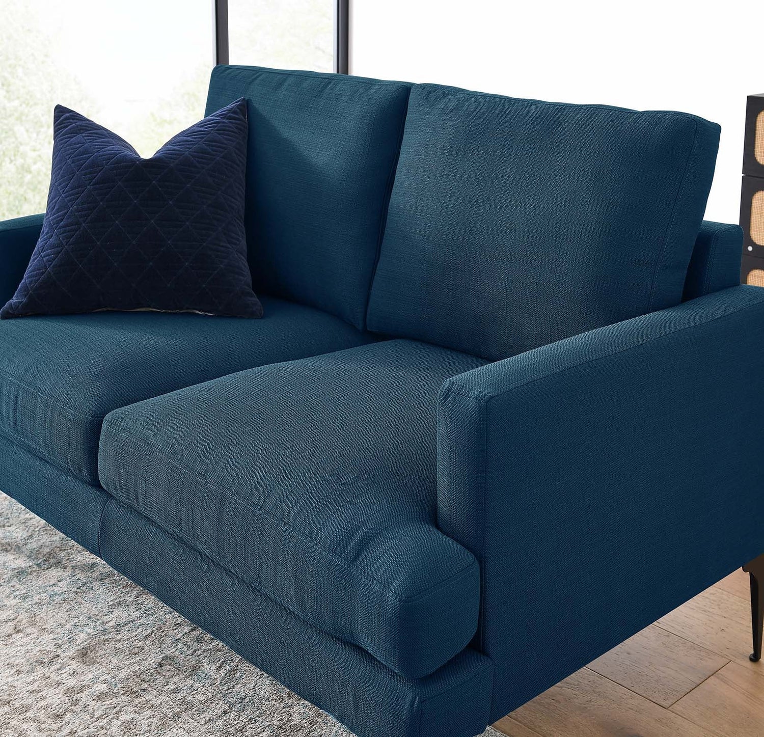 Evermore Upholstered Fabric Loveseat By HouseBean