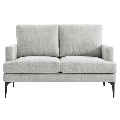 Evermore Upholstered Fabric Loveseat By HouseBean