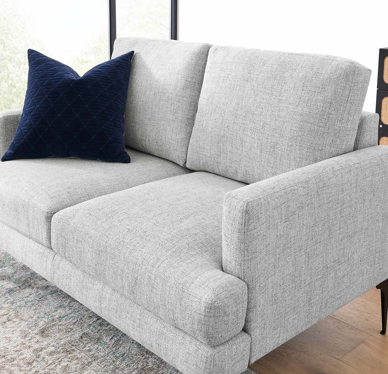 Evermore Upholstered Fabric Loveseat By HouseBean