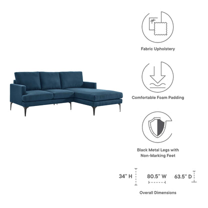 Evermore Right-Facing Upholstered Fabric Sectional Sofa by Modway