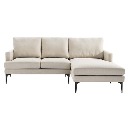 Evermore Right-Facing Upholstered Fabric Sectional Sofa by Modway