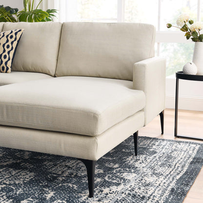 Evermore Right-Facing Upholstered Fabric Sectional Sofa by Modway