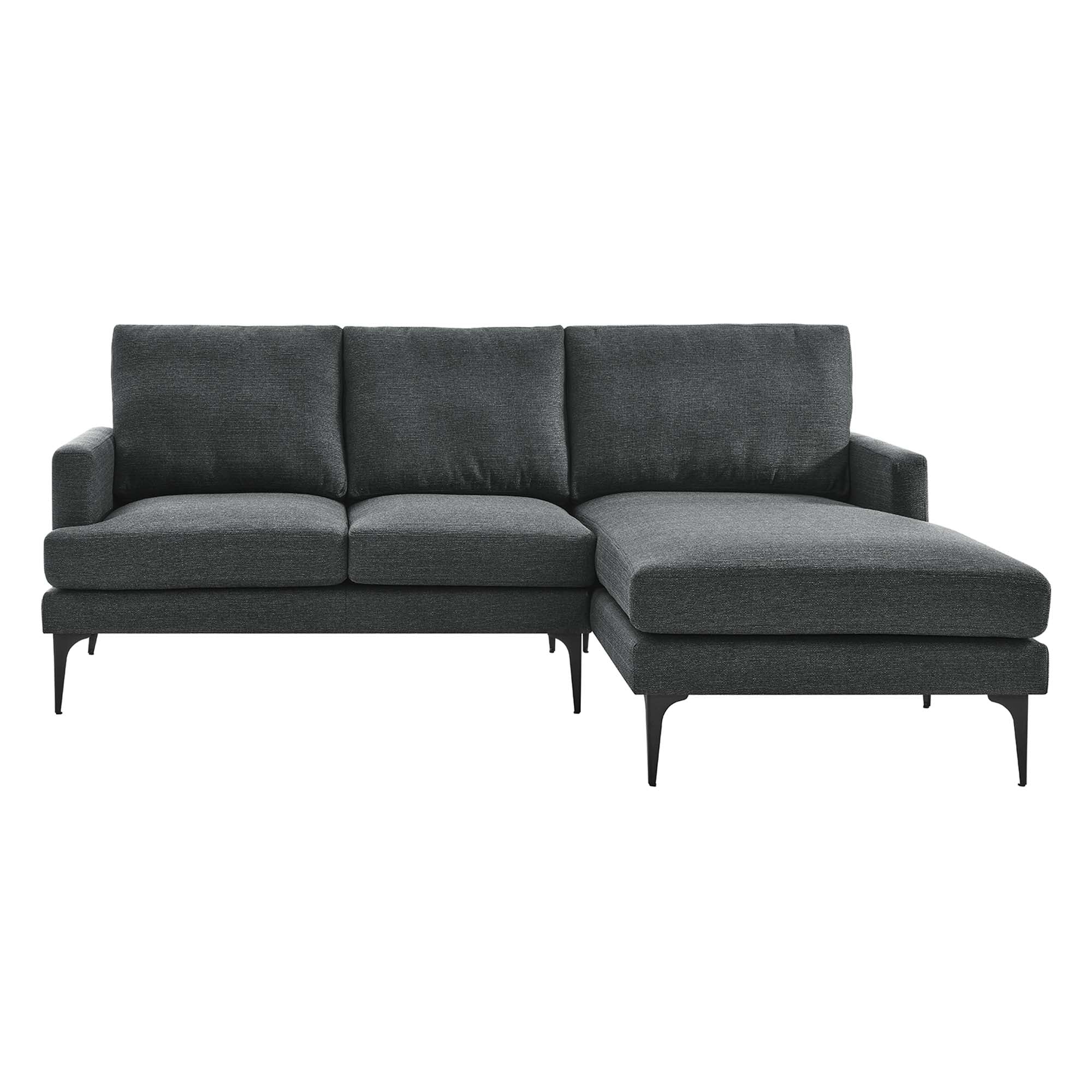 Evermore Right-Facing Upholstered Fabric Sectional Sofa by Modway