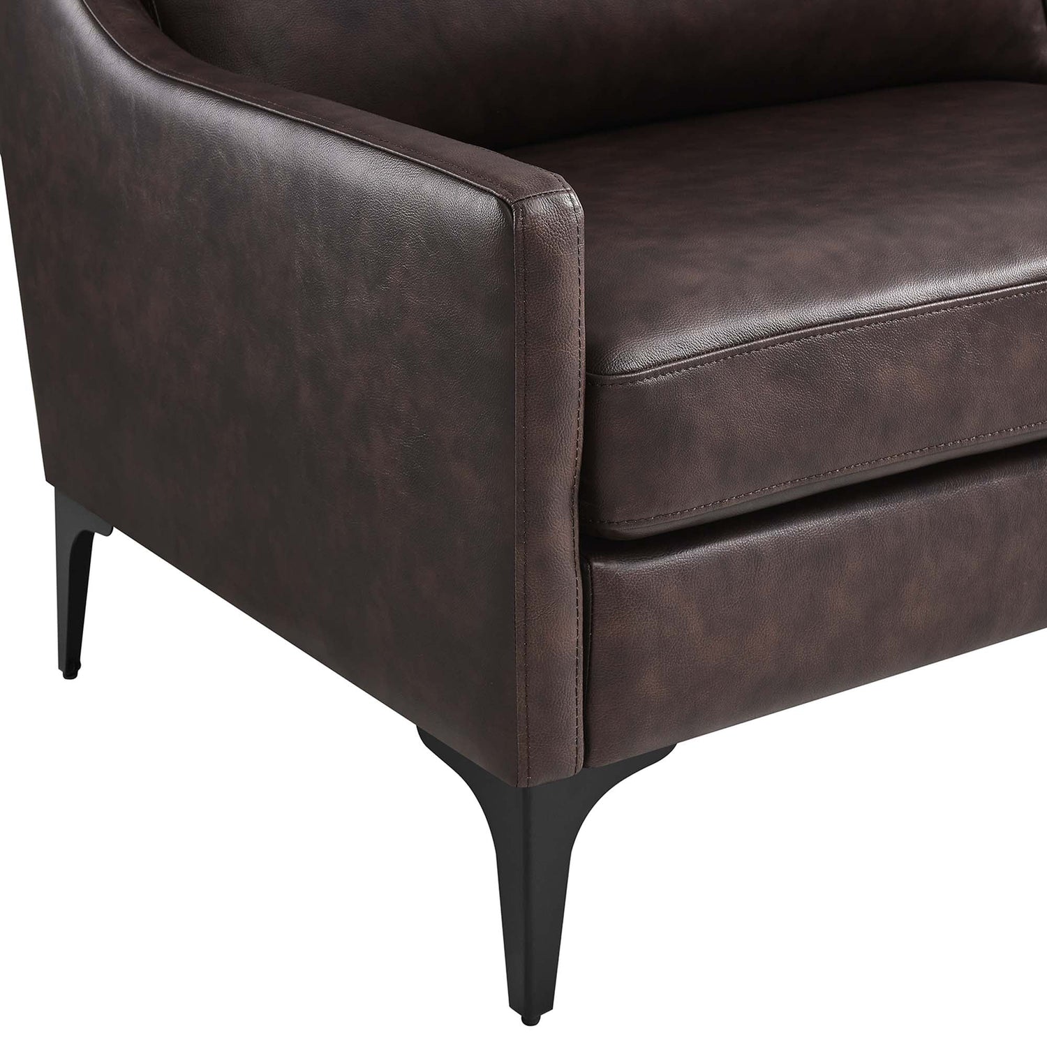 Corland Leather Sofa by Modway
