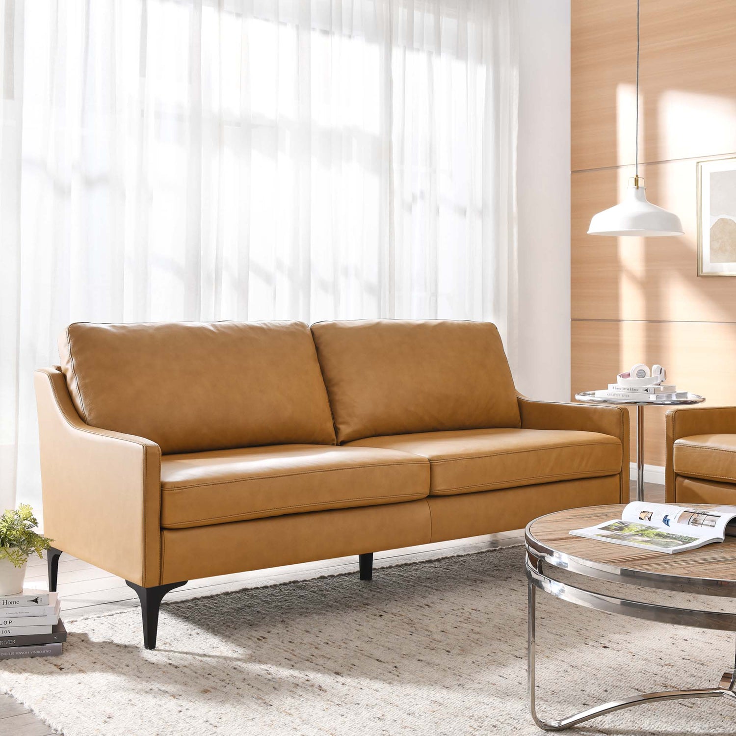 Corland Leather Sofa by Modway