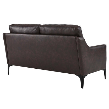 Corland Leather Loveseat By HouseBean